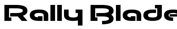 Rally Blade font preview